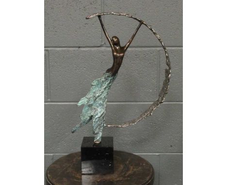 Jennine Parker (British Contemporary), Moonlight, limited edition bronze sculpture, impressed initials, numbered AP 13/20, ap