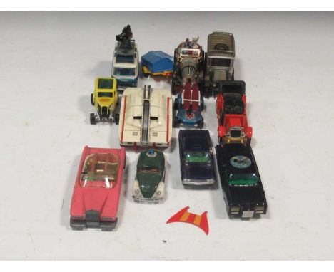 A collection of Corgi and Dinky toys, to include Dinky Lady Penelopes Thunderbirds car, Corgi Green Hornet's Black Beauty, Di