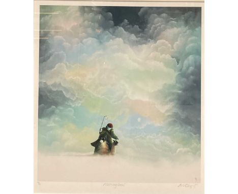 Mackenzie Thorpe (British 1956-), Morning Snow, signed 'Mackenzie' (lower right), numbered 59/295, giclee print on paper, 60 