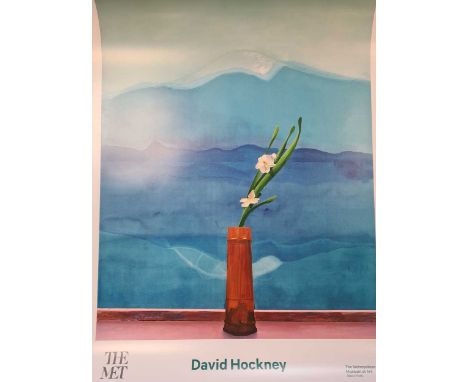 David Hockney RA (British 1937-), Exhibition poster for The Metropolitan Museum, New York, offset lithograph, unframed, showi