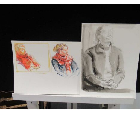 Michael Stennett (British 1946-2020), a large group of portrait sketches on paper, various mediums, various sizes Provenance:
