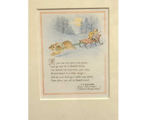 A collection of six of children's illustrations; to include, Penny Dale, Tabletop, signed and dated 'Penny Dale 83' (lower ri