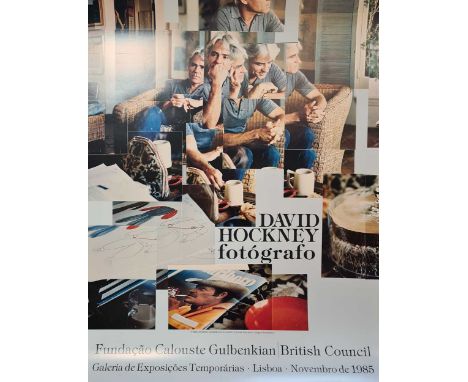David Hockney OM, CH, RA (British 1937-), exhibition poster for fotógrafo, Galeria de Exposições Temporárias, Lisbon, offset 