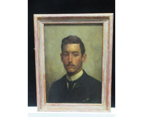William Fitz (British, 19th Century), portrait of a gentleman, signed and dated 'W. Fitz 1888' (upper right), oil on panel, 3