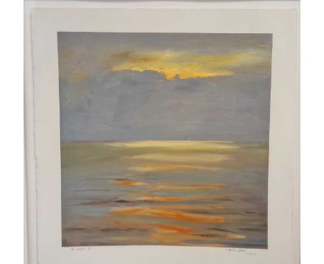 Martin Battye (British 1952-), Sheringham Seascape, signed and dated 'Martin Battye / 14.vii.03' (lower right), oil on paper,