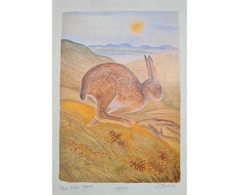 Pauline Bewick (Irish 1935-) The Irish Hare, signed 'Bewick' (lower right); numbered 138/350 and bearing the artist's blindst