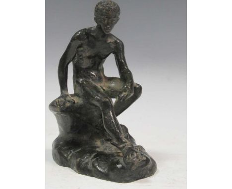 A bronze statue of Hermes, 10cm x 8cm Provenance: The studio of Michael Stennett