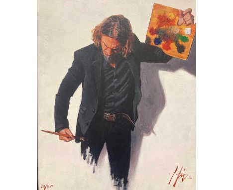 Fabian Perez (Argentinian 1967-), Neo-Emotionalism The New Era, signed 'F Perez' (lower right), numbered 27/95, embellished g