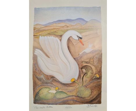 Pauline Bewick (Irish 1935-) The Irish Swan, signed 'Bewick' (lower right); numbered 132/350 and bearing the artist's blindst