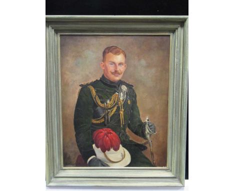 Rudolf Wenghart (1887-1965), portrait of a gentleman, half-length, wearing military dress, signed 'R. Wenghart' (lower left),