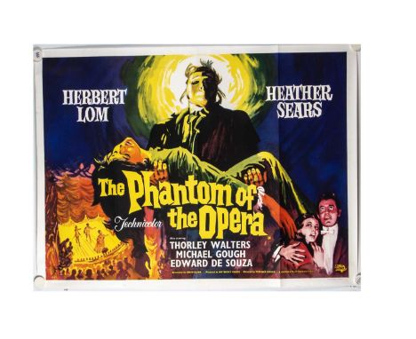 The Phantom Of The Opera (1962) Quad Poster, UK Quad poster for this Hammer Horror Classic starring Herbert Lom and Heather S