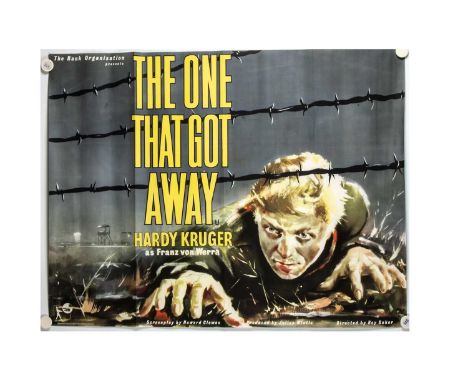 The One That Got Away (1957) Quad Poster, UK Quad poster for this little known WWII Drama with striking artwork (artist unkno