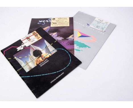 Yes Programmes / Tickets, three Yes Programmes with their respective tickets comprising Empire Pool Wembley 28th October 1977