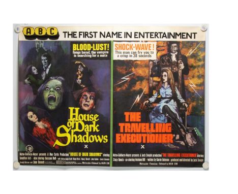 House of Dark Shadows / The Travelling Executioner Quad Poster, UK Quad for this horror double bill - rolled with light fold 