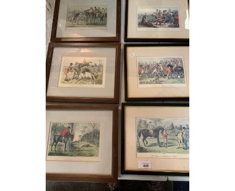 SIX HORSE/HUNTING SCENE RELATED PRINTS 