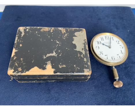 RUSSELLS LIMITED MANCHESTER 8 DAY MANUAL CAR CLOCK CASED NO 332/36 