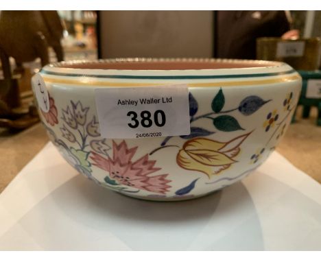 VINTAGE 1950/1960'S POOLE POTTERY FLORAL FRUIT BOWL 16CM DIAMETER PERFECT 