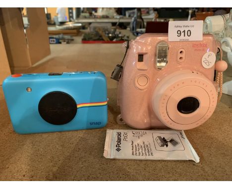 A FUJI FILM INSTAX PLUS POLAROID CAMERA AND FILM - WORKING ORDER 
