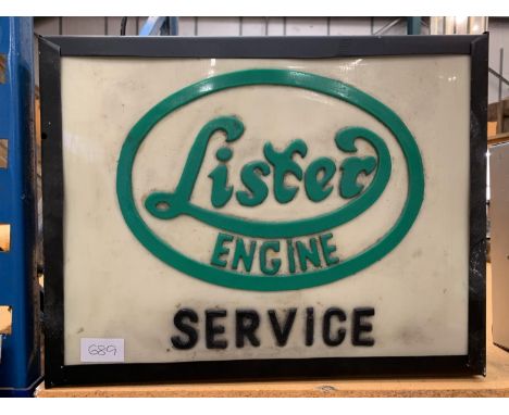A LISTER ILLUMINATED LIGHT BOX SIGN