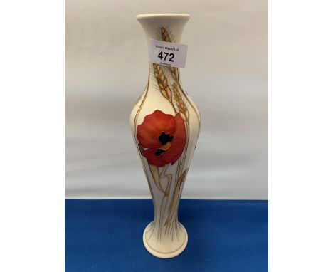 A MOORCROFT HARVEST POPPY VASE 12 INCHES TALL 