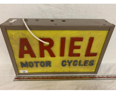 AN ARIEL MOTOR CYCLES ILLUMINATED LIGHT BOX ADVERTISING SIGN 