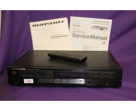 A Marantz CD player with manual and remote control