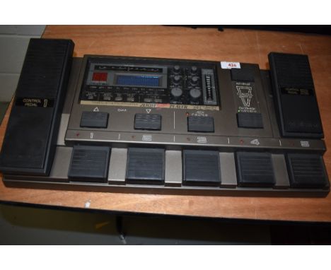 A vintage Zoom super player 8080 guitar effects board