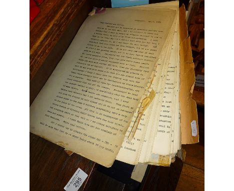 A typed manuscript of Assistant Surgeon Charles Davenport's letters relating to his travels and the Indian Mutiny c. 1856-185