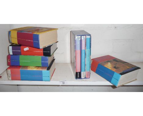 Five various Harry Potter hardback novels inc. First Editions, and the Ted Smart Harry Potter trilogy