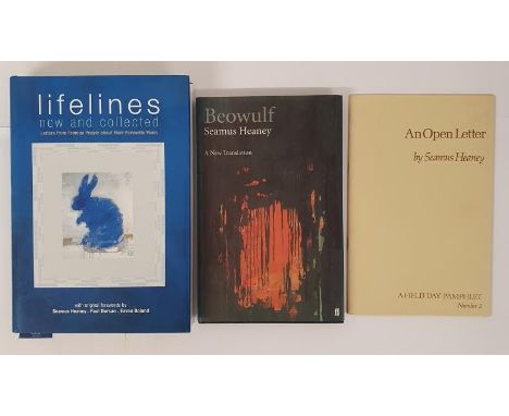 An Open Letter, Seamus Heaney, A Field Day Pamphlet, 1983, Fine condition Beowulf, Seamus Heaney, Faber &amp; Faber, First Ed