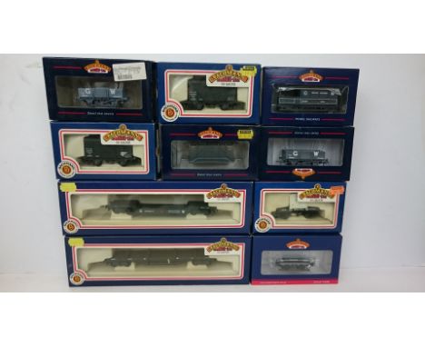 Bachmann 10 x GWR grey Goods Wagons nos 33-078, 078B, 300C, 602  x 2, 604, 852, 900,  951 and 38-676. All Near Mint Boxed.