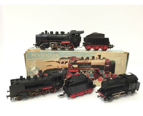 MARKLIN 3 x 3R Locomotives for service/repair - 3003 BR24 2-6-0 (poor Box with Instructions), another unboxed and 3000 Class 