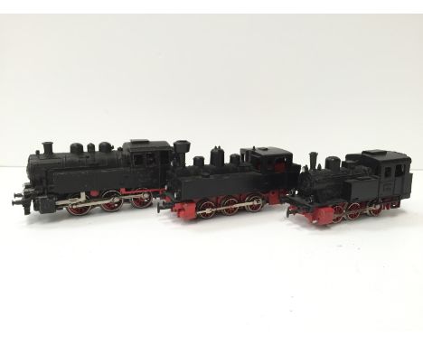 MARKLIN 3R 3 x DB Black 0-6-0T's - TM800 (missing couplings otherwise Fair Plus and 3029 and 3090 (Good Plus)
