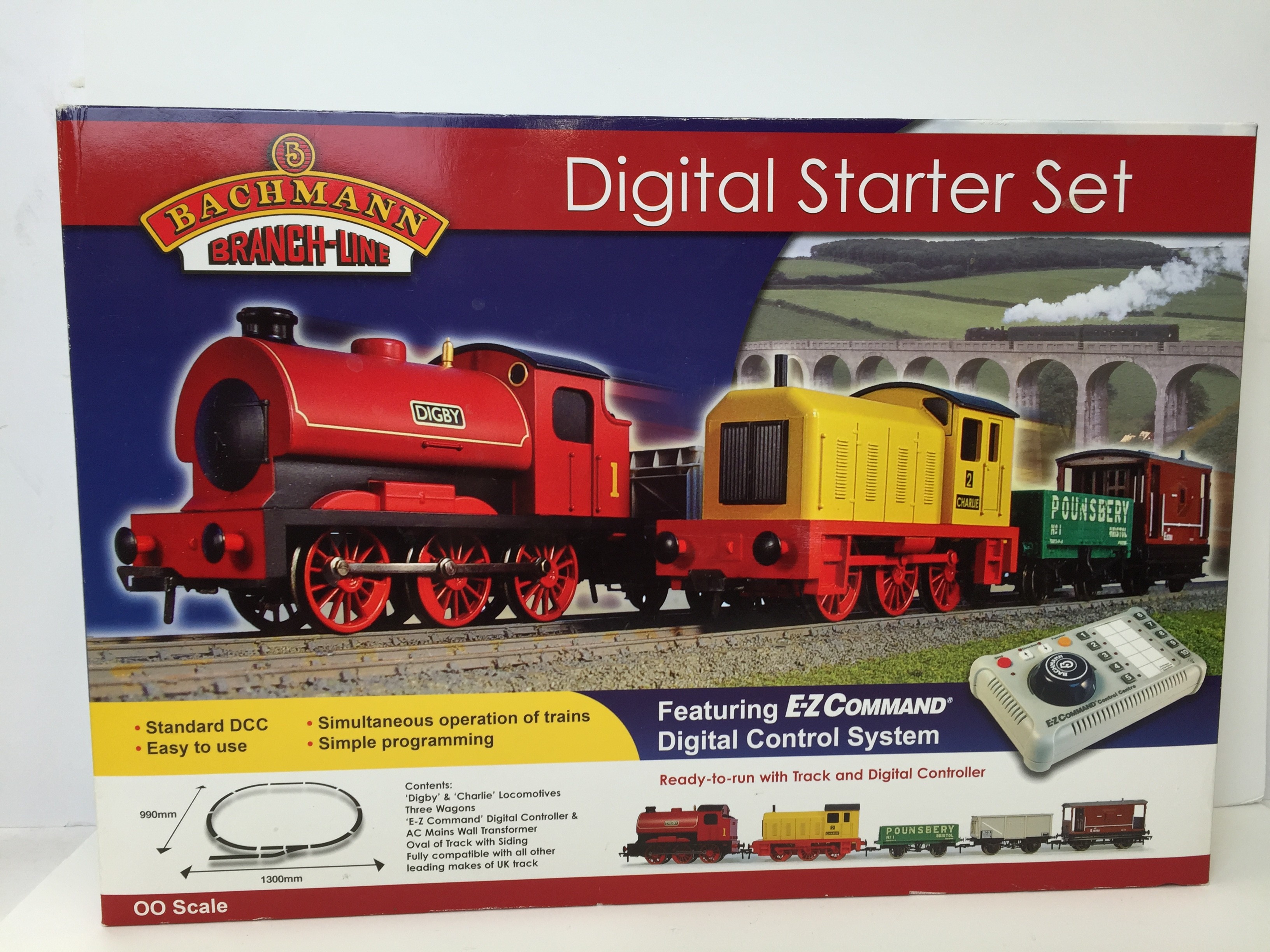 BACHMANN 30-041 Digital Starter Set comprising 0-6-0T 'Digby', 0-6-0DS ...