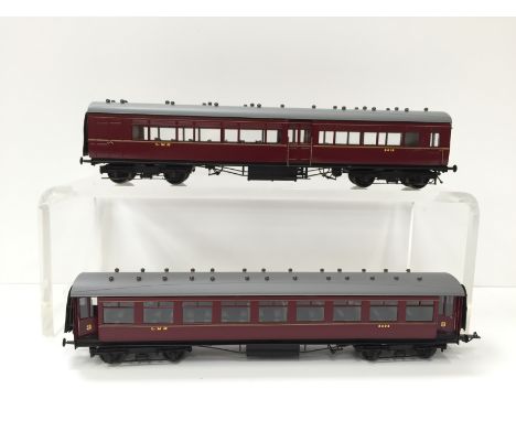 LAWRENCE Scale Models Brass Kit Built LMS Maroon Push Me - Pull You - 3423 with end Doors and no 3416 with centre Doors. Buil