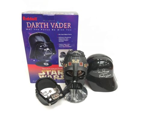 Riddell Star Wars Trilogy Collection Darth Vader Authentic Miniature Helmet, signed by Dave Prowse. The vendor had the item s