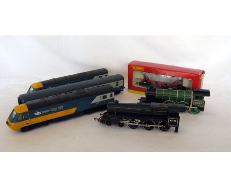 HORNBY R069/070 Class 43 I/C Blue Power and Dummy Car and Mk 2 Centre Coach (all Good), R859 Black 5 4-6-0 #45192 (Good locom