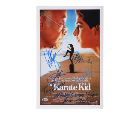 KARATE KID, THE (1984) - Cast-Autographed Mini Poster - A cast autographed mini poster from John G. Avildsen's martial arts d