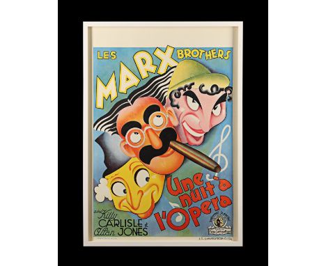 NIGHT AT THE OPERA, A (1935) - Framed Belgian Pre-War Poster, 1936 (First Release) - A colourful first release Belgian poster