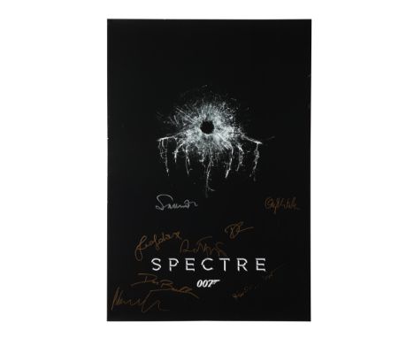 JAMES BOND: SPECTRE (2015) - Daniel Craig, Christoph Waltz, Lea Seydoux, Ben Whishaw and Others Autographed Teaser One-Sheet 