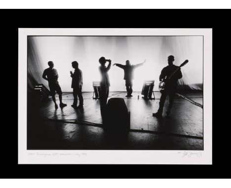 OASIS - The Rockarchive Collection: Artist's Proof Band Silhouette Print by Jill Furmanovsky, Birmingham NEC Rehearsal, 1996 