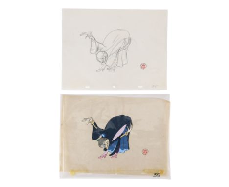PINK FLOYD: THE WALL (1982) - Prosecuting Counsel Original Production Cel and Matching Drawing - An original production cel a