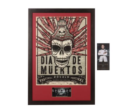 JAMES BOND: SPECTRE (2015) - Framed Sam Mendes Autographed Day of The Dead Crew Poster - A framed Sam Mendes-autographed Day 