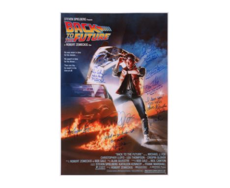 BACK TO THE FUTURE (1985) - Cast-Autographed Poster - A cast-autographed US one-sheet from Robert Zemeckis' sci-fi adventure 