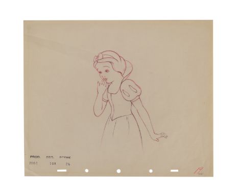SNOW WHITE AND THE SEVEN DWARFS (1937) - Snow White Original Production Pencil Drawing - An original production drawing of Sn