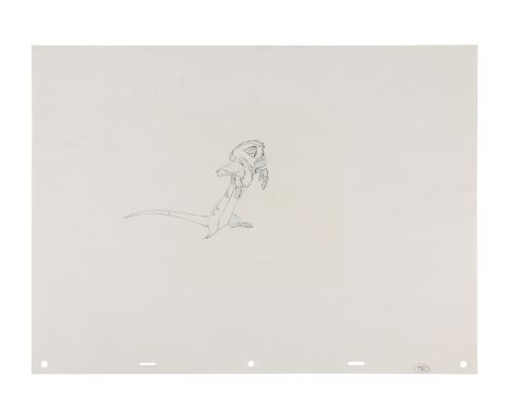 THE LION KING (1994) - Timon Original Production Pencil Drawing - An original production drawing featuring Timon from Walt Di