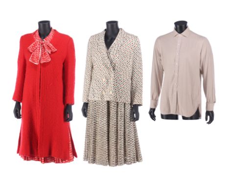 BRITISH ROYAL FAMILY - Two Photo-Matched Outfits Personally Worn by Elizabeth II and Shirt Personally Worn by Charles III - T