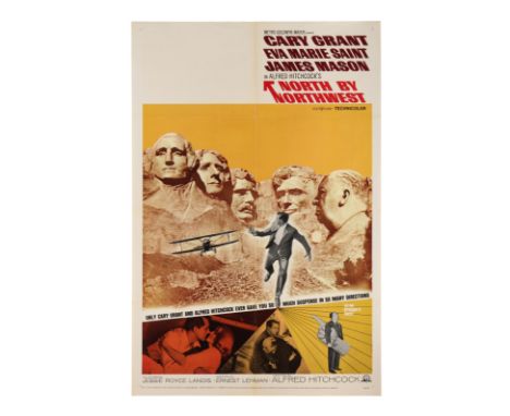 NORTH BY NORTHWEST (1959) - US One-Sheet, 1966 - This US One-Sheet for Alfred Hitchcock's classic thriller is a very rare exa