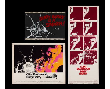 DIRTY HARRY (1971) - David Frangioni Collection: US Insert, Half-Sheet and Window Transfer, 1971 - "Detective Harry Callahan.