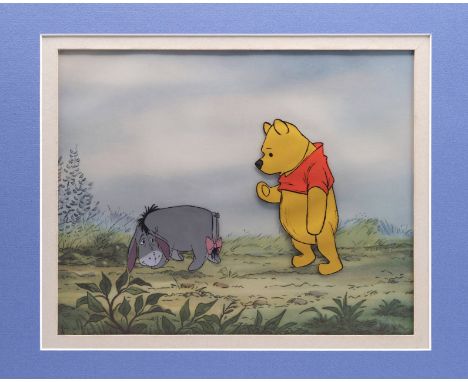 MANY ADVENTURES OF WINNIE THE POOH, THE (1977) - Winnie the Pooh and Eeyore Original Production Animation Cel Pairing - A com